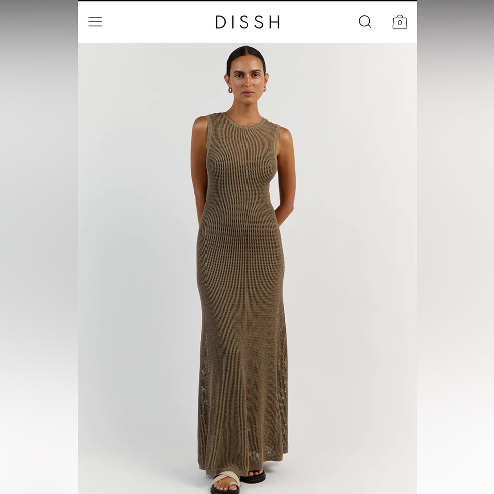 OPHELIA MOSS CROCHET MAXI DRESS new with tags